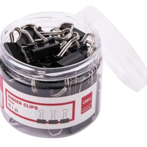 Deli Binder Clip 19mm Black 40pc - Image 3