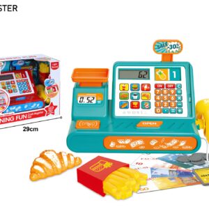 Electronic Cash Register Toy Set with Scanner and Play Food - Image 4