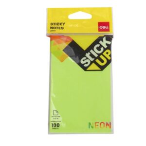 Deli Neon Sticky Notes | 5"X3" Self Adhesive Notes, 100 Sheets - Image 4