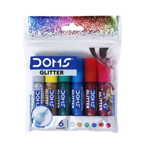 DOMS Multi Purpose Artist Glitter Glue 6 Assorted Shades | 5.5 ml Each | Pack of 6 - Image 4