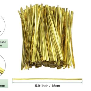 Metallic Gold Twist Ties 15cm - Image 4