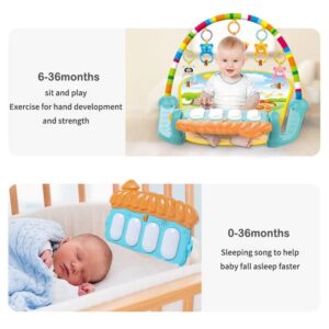 Kick and Play Musical Keyboard Piano Baby Gym and Fitness Rack with Hanging Rattles, Lights & Mat - Image 6
