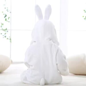 Kids Cute Rabbit Hooded Fleece Onesie Pajama – Soft Animal Costume Romper - Image 3