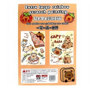 Extra Large Capybara Rainbow Scratch Painting Kit (2 Pcs) - Image 3