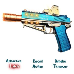 Fog Gun for Kids Realistic Recoil & Cool Smoke Effect Heavy Plastic Material with Metallic Finish Sound & Lights with Water Filler - Image 7