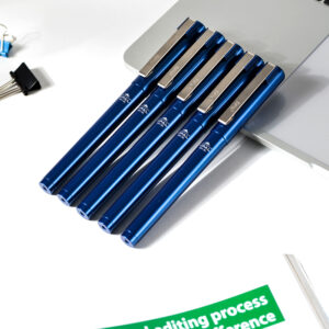 Deli Upal Gel Pen (G61-BL) – 1.0mm Bold Bullet Tip, Blue Gel Ink, Ergonomic Soft Grip and Durable Metal Clip for Professional Office & School Use - Image 4