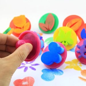 Pan Wen Bo High Quality Art Tools: 6pc Flower Sponge Stamp Set - Image 3