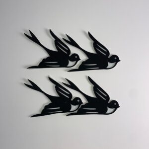swallow-shaped wall decorations or craft elements, used for home decor or DIY projects 5pcs - Image 3