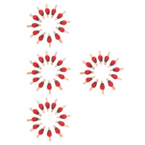 Mini Wooden Ladybug Decorative Craft Clips 16pcs - Image 3