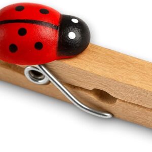 Mini Wooden Ladybug Decorative Craft Clips 16pcs - Image 5