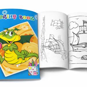 Coloring Book 24 pages- A4 Dragons Coloring Book - Image 3