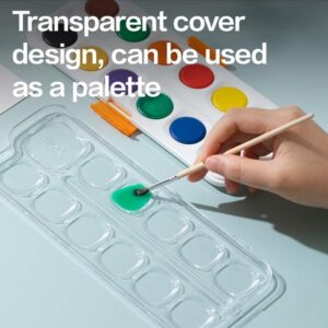 Deli Painting Water Colors With Brush 12-Colors, 28 Mm Diameter-Free Brush - Image 4