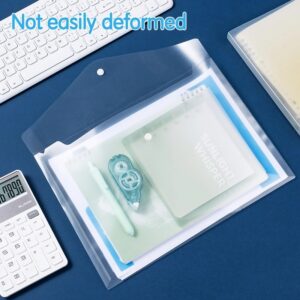 Deli F705 A4 File Bag | Clear Plastic Document Wallet with Snap Button - Image 5
