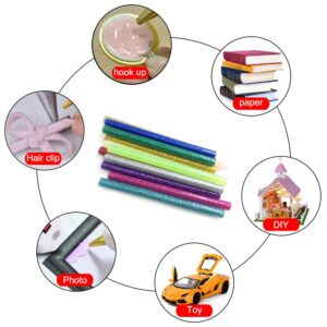 Deli Multi-Color & Glitter Hot Melt Glue Sticks – 55 Piece Value Pack - Image 3