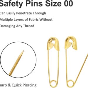 200 PCS 19mm / 3/4 Inch Safety Pins Gold Sewing Pins DIY Crafts - Image 4