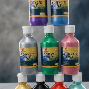 Panwen Bo Acrylic Paint – 250ml Bottle (Vibrant Red) 1pc - Image 3