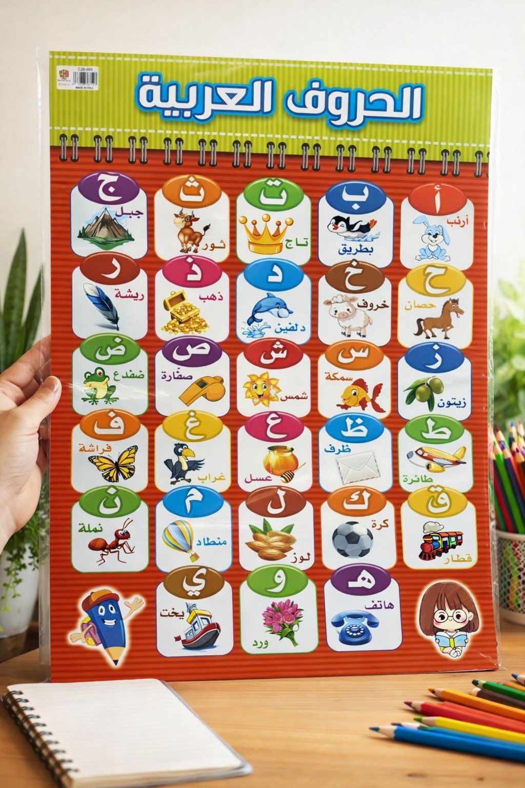 Interactive Arabic Alphabet Wall Chart for Kids – Colorful Visual ...