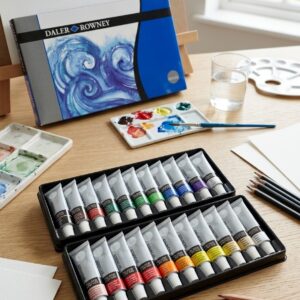 Daler-Rowney Simply Gouache Paint Set, 24 Vibrant Assorted Colors, 12ml Tubes - Image 4