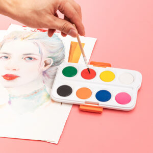 Deli Painting Water Colors With Brush 8-Colors, 28 Mm Diameter -Free Brush - Image 5