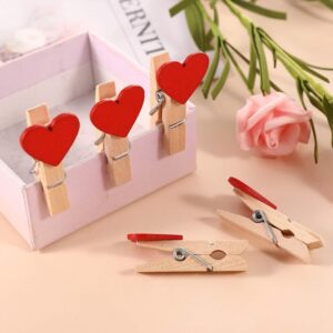 Decorative heart-shaped wooden 12PCS - Image 4