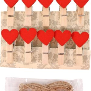 Decorative heart-shaped wooden 12PCS - Image 3