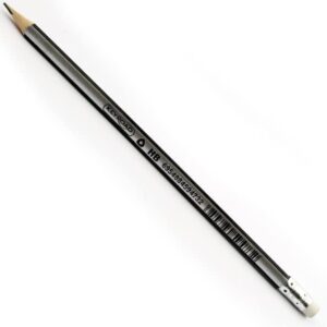 KeyRoad Triangle HB Black pencil with eraser top 12pcs-silver*black - Image 3