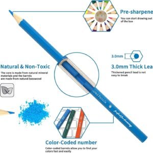 72 Colored Pencils, Quality Coloring Pencils for Adult Coloring Artists Professionals and Colorists -Oil Based Color Pencil - Image 3
