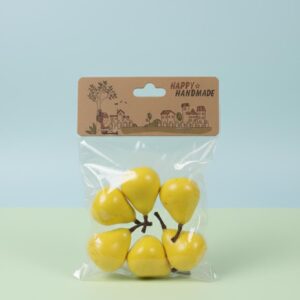 Happy Handmade Mini Artificial Pears 6pcs - Image 1