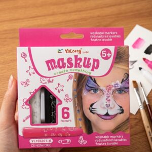 Yalong Mask-Up Washable Face Paint Sticks for Kids – 6 Vibrant Colors 1PC - Image 3