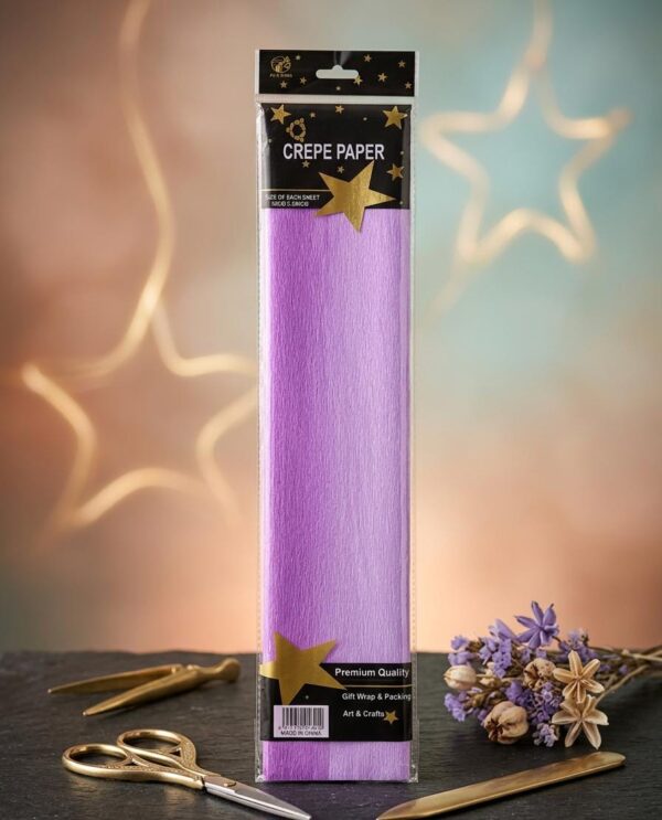 purple crepe paper