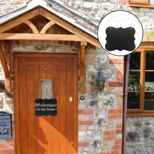 Decorative Scalloped Hanging Wood Chalkboard - Image 3
