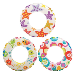 INTEX 59241 LIVELY PRINT SWIM RINGS ASSORTED 1PC 6-10 24 - Image 1