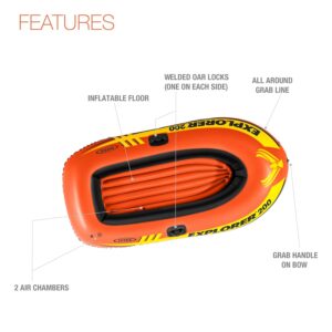 Explorer 200 Inflatable 2-Person Boat Set 78"×46"INTEX 58331 - Image 3