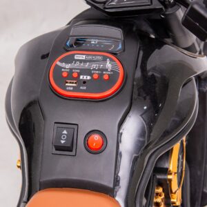 12V Kids’ Electric  Motorcycle – 3-Wheel Ride-On with LED Lights, Music & Bluetooth - Image 3