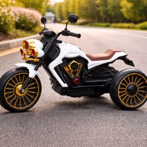 12V Kids’ Electric Motorcycle – 3-Wheel Ride-On with LED Lights, Music & Bluetooth - Image 4