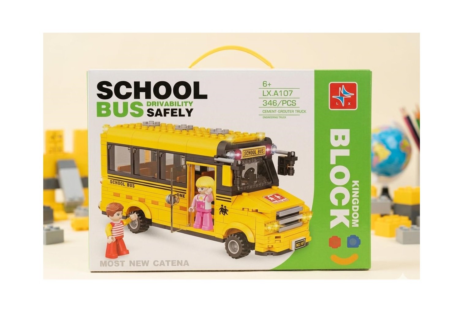 Block Kingdom School Bus 346PCS - Resources Arabia Trading
