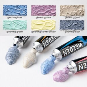 MEEDEN "Gleaming" Acrylic Paint Set 6×22ml - Image 4
