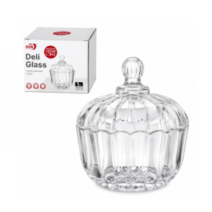 Deli Glass Sunrise Sugar Bowl 88MM - Image 1