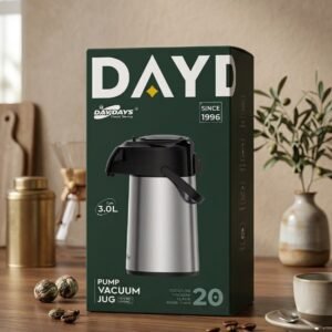 3.0L Stainless Steel Pump-Action Vacuum Flask - Image 1