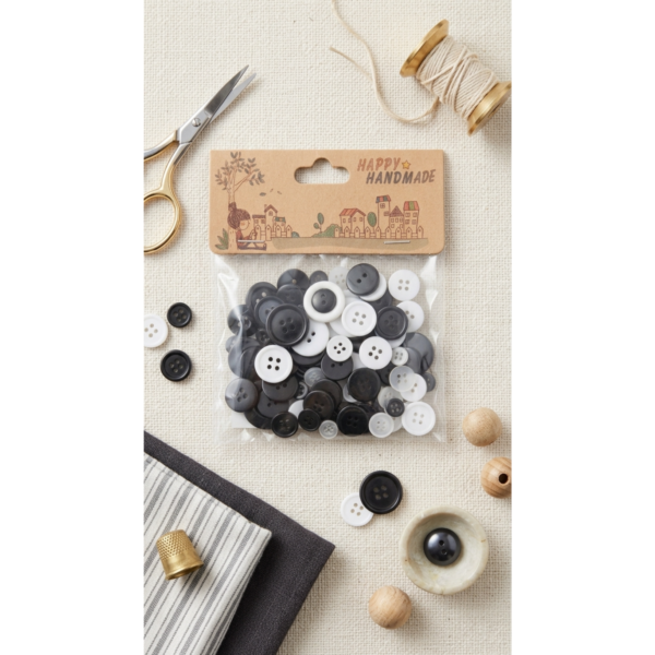 b-w button